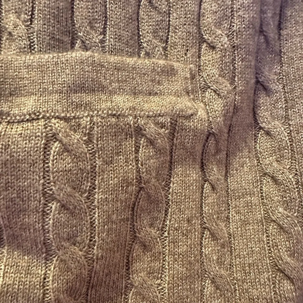 Grandpa Kallspin‎ Men’s cable knit 45% wool blend sweater Large Coffee tan